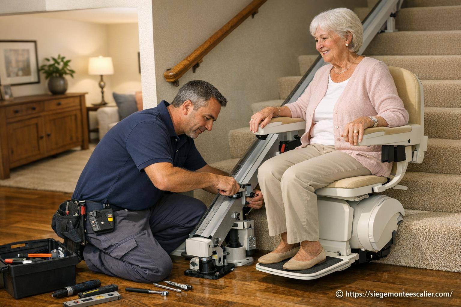 Installation et entretien d'un monte-escalier