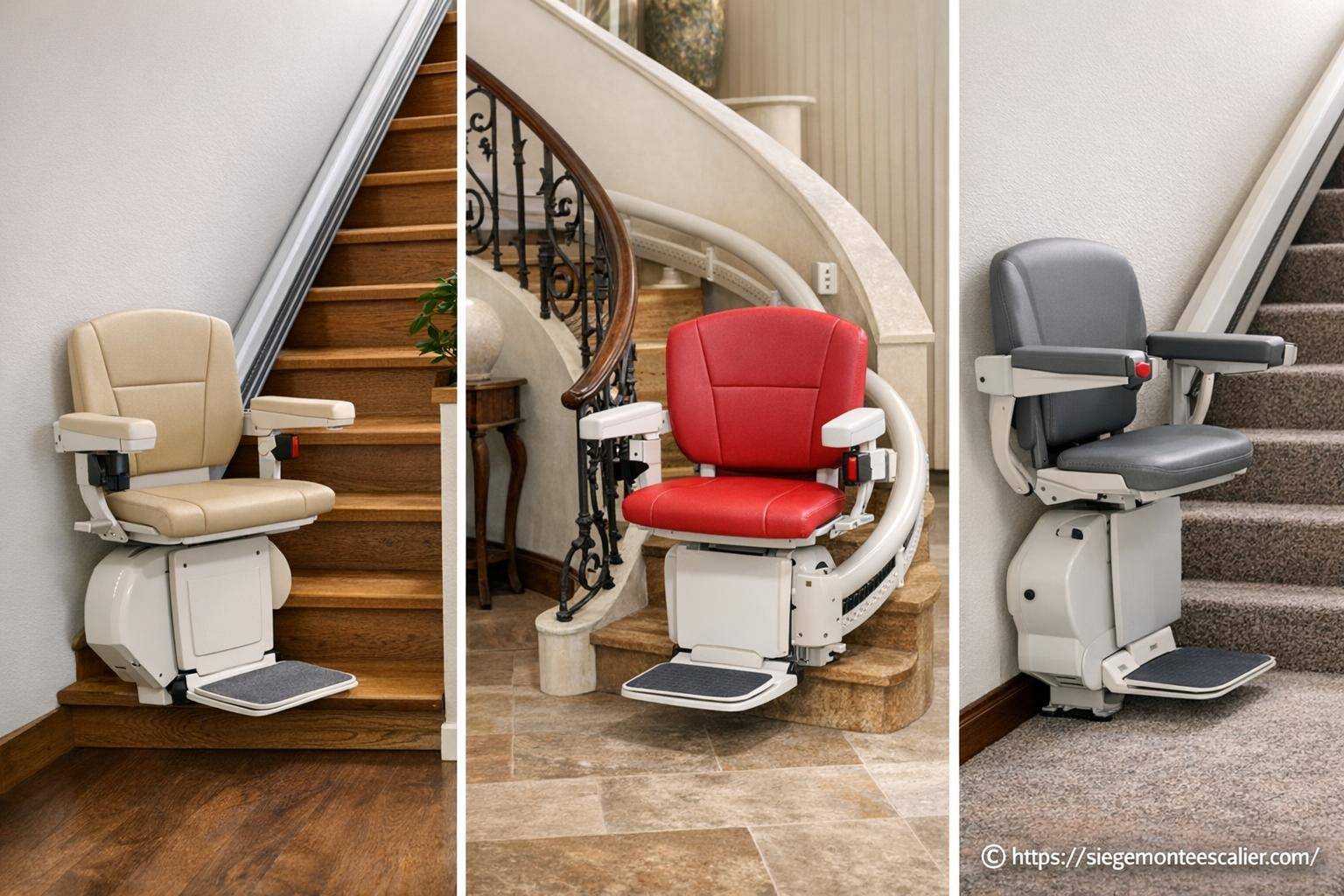 Types de sièges monte-escalier
