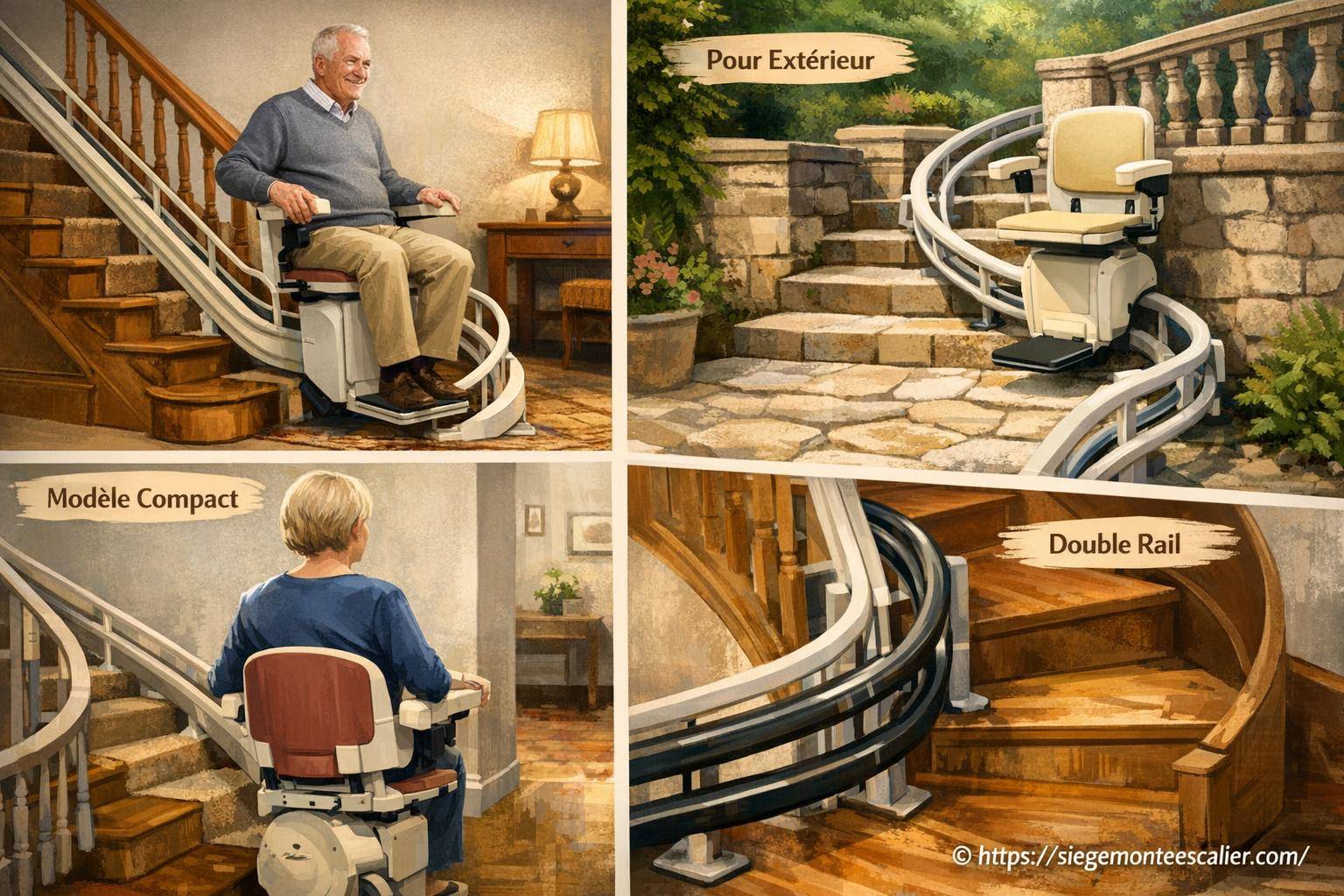 Sièges monte-escalier pour escaliers courbes : quelles options choisir ?