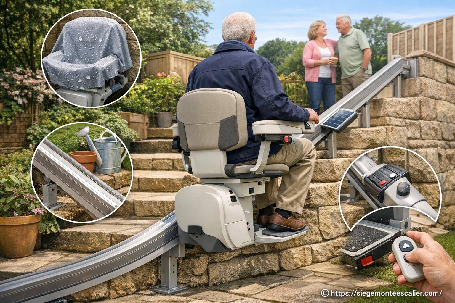 Sièges monte-escalier extérieurs : quels avantages et spécificités choisir
